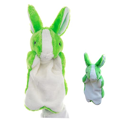 Supvox 1Stück Kuschelige Handpuppe Hase Aus Plüsch Attraktives Für Zubehör Eltern Junge Mädchen Bindung Sanfte Farbe Grün Rollenspiele Und Geschichten von Supvox