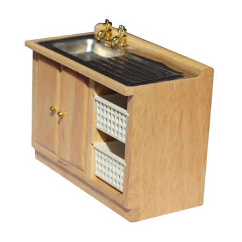 Supvox 1Stück Waschbecken Und Küchenspüle Aus Holz Für Mini Dekoration Und DIY Projekte von Supvox