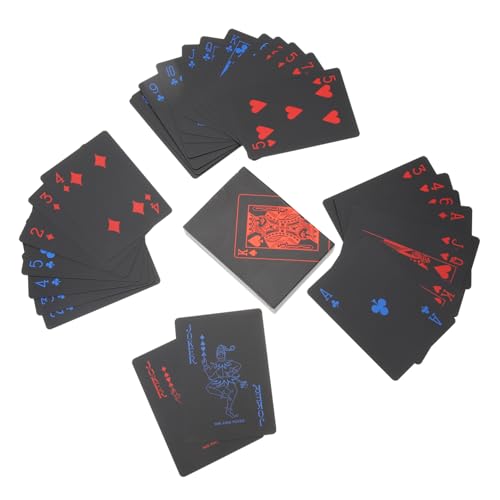 Supvox 2 Boxen wasserdichte Schwarze PVC Spielkarten Langlebig für Partyspiele Erwachsene Kartenspiele Reise und Familienunterhaltung Supvox 2 Boxen wasserdichte Schwarze PVC Spielkarten Langlebig für Partyspiele Erwachsene Kartenspiele Reise und Familienunterhaltung von Supvox