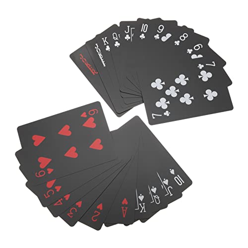 Supvox 2 Boxen wasserdichte Spielkarten Planke Coole Spielkarten WHO Poker Brettspiele nach Hause 2-Spieler- Spiel für zu Hause Kartenspiele Plastik von Supvox