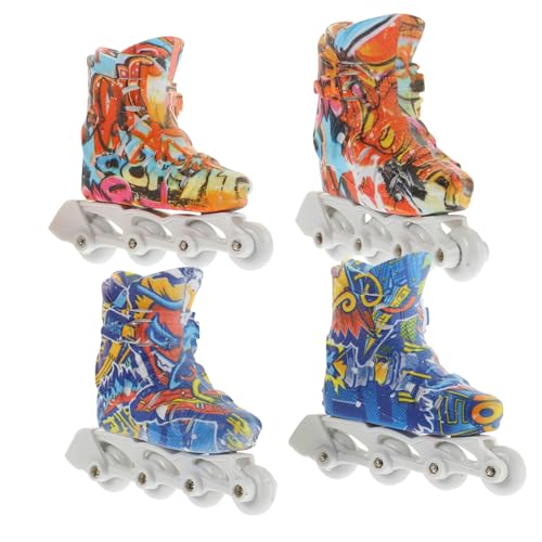 Supvox 2 Paare Finger Schuhe Rollschuhe für Finger zum Stressabbau Partys Geburtstage und Kreative Bastelprojekte Zufällige Designs Supvox 2 Paare Finger Schuhe Rollschuhe für Finger zum Stressabbau Partys Geburtstage und Kreative Bastelprojekte Zufällige Designs von Supvox