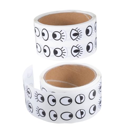 Supvox 2 Rollen Cartoon-Augen-Aufkleber Etiketten Für Augenaufkleber Augen Aufkleber Augenaufkleber Basteln Lustige Augapfelaufkleber Wackelaugen Selbstklebend Black Papier von Supvox