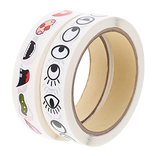 Supvox 2 Rollen Selbstklebende Augen und Mund Sticker für DIY Bastelprojekte Kreative Handwerksaufkleber für Lustige und Heimdekoration Teiliges Bunten Designs Supvox 2 Rollen Selbstklebende Augen und Mund Sticker für DIY Bastelprojekte Kreative Handwerksaufkleber für Lustige und Heimdekoration Teiliges Bunten Designs von Supvox