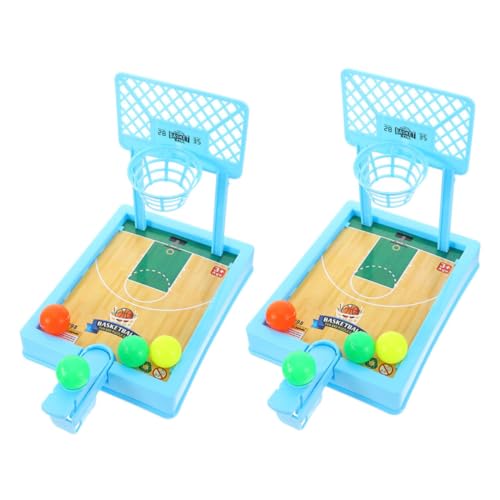 Supvox 2 Sätze Basketball Desktop Basketballspielzeug für Drinnen Strapazierfähiges Kunststoffmaterial Interaktives Lernspiel für Jungen und Mädchen Geburtstagsgeschenk Zufällige Farbe von Supvox
