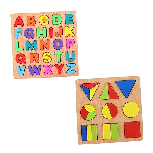 Supvox 2 Sätze Formerkennungsspielzeug Puzzle- für frühes Lernen Buchstaben passendes Bildungsspielzeug Form -Sortierspielzeug hölzern Colorful Supvox 2 Sätze Formerkennungsspielzeug Puzzle- für frühes Lernen Buchstaben passendes Bildungsspielzeug Form -Sortierspielzeug hölzern Colorful von Supvox