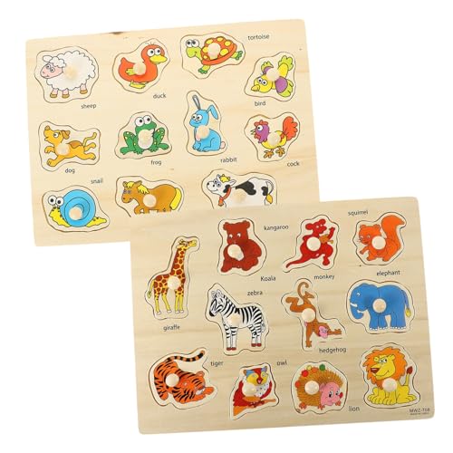 Supvox 2 Sätze Holz Peg Puzzle für Kognitive Tier Puzzles für Lernspielzeug Formwahrnehmung für Geburtstage und Feiertage Supvox 2 Sätze Holz Peg Puzzle für Kognitive Tier Puzzles für Lernspielzeug Formwahrnehmung für Geburtstage und Feiertage von Supvox