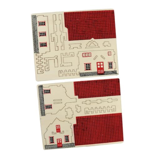 Supvox 2 Sätze Holzpuzzle DIY- -Kit Hausmontagemodell holzschmuck selber Machen DIY Mini House Modelle von Holzhäusern DIY Miniaturhaus hölzern rot Supvox 2 Sätze Holzpuzzle DIY- -Kit Hausmontagemodell holzschmuck selber Machen DIY Mini House Modelle von Holzhäusern DIY Miniaturhaus hölzern rot von Supvox