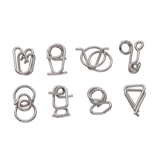 Supvox 2 Sätze Intelligenz drahtpuzzle Metallknobelspiel Gehirntraining Kreatives Denkspiel für Jugendliche Erwachsene Geschenkidee mit Traditionellem Design von Supvox