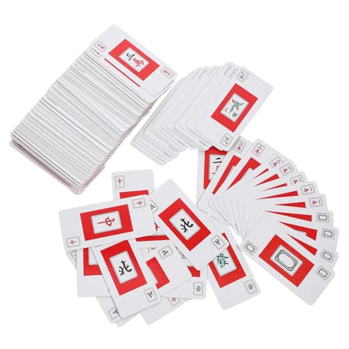 Supvox 2 Sätze Mahjongkarten Reise Chinesische Mahjongkarten mit Karten und Würfeln für Unterwegs für Camping und Partys Supvox 2 Sätze Mahjongkarten Reise Chinesische Mahjongkarten mit Karten und Würfeln für Unterwegs für Camping und Partys von Supvox