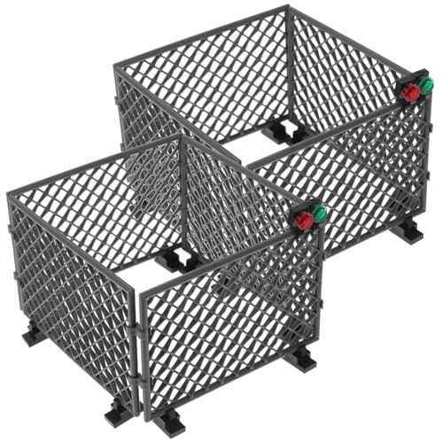 Supvox 2 Sätze Militärzaun Modellspielzeug aus Robustem Kunststoff DIY Schutznetz Steckteil für Kreative Spielszenen Inklusive alle Zaunteile für Fantasievolles von Supvox