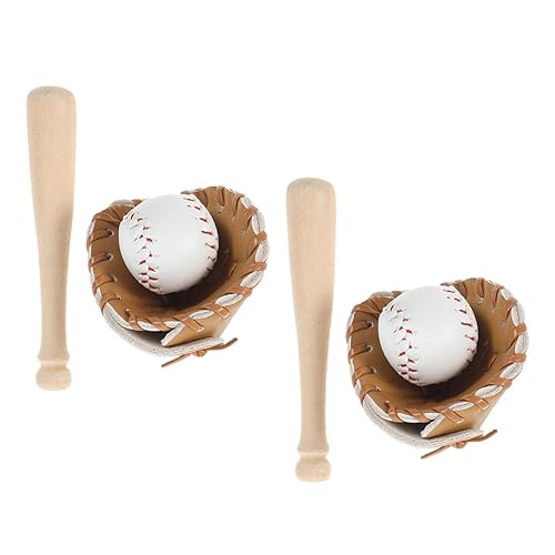 Supvox 2 Sets Miniatur-Baseball-Set Für Jungen Und Mädchen Puppenhaus Fangen Und Mädchen Baseballhandschuh Spielzeug Supvox 2 Sets Miniatur-Baseball-Set Für Jungen Und Mädchen Puppenhaus Fangen Und Mädchen Baseballhandschuh Spielzeug von Supvox