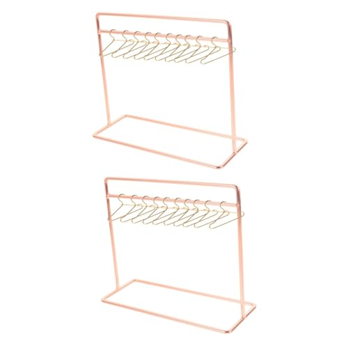Supvox 2 Sätze Miniatur Kleiderbügel Teilig Puppenkleiderständer mit Kleiderstange und Mini Bügeln in Roségold und Gold Puppenhaus Kleidung Halter für Bjd Puppen Spielzimmer Zubehör von Supvox