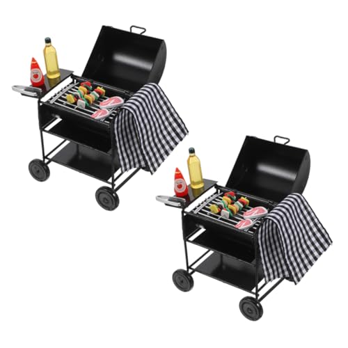 Supvox 2 Sätze Miniatur Puppenhaus Grill aus Metall Schwarzer Mini BBQ Spielzeuggrill mit Realistischem Design und Spielküchen Zubehör Outdoor Rollenspiel für Kompakte für Puppenhaus Supvox 2 Sätze Miniatur Puppenhaus Grill aus Metall Schwarzer Mini BBQ Spielzeuggrill mit Realistischem Design und Spielküchen Zubehör Outdoor Rollenspiel für Kompakte für Puppenhaus von Supvox
