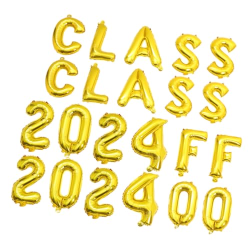 Supvox 2 Sätze Party-ballon-set Nummern Für Folienballons Sortiert Blaue Und Rote Luftballons Geburtstagsfeier Weiß Grad Ballongirland -kit Partyzubehör Marine Aluminiumfolie Golden von Supvox