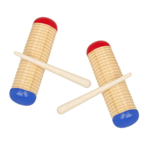 Supvox 2 Sätze Sandtrommel Schlaginstrument Shaker Musikalischer Hand Sandhammer Finger Sandhammer Schlaginstrumente Kleine Sandhämmer Begleitinstrument Für Ukulele Aus Holz von Supvox