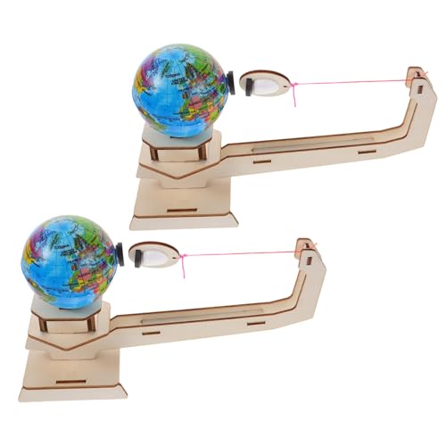 Supvox 2 Sätze Stem Physik Experimentierkit mit Holzmodellen Erde und Mond DIY Gravity Science Puzzle Fördert Motorische Fähigkeiten Kreatives Denken und Praktisches Lernen von Supvox