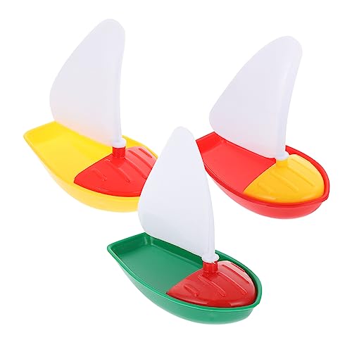 Supvox 2 Sätze Teiliges Mini Segelboot Badespielzeug aus Kunststoff Schwimmende Badewannen Spielzeuge Verschiedenen Klein Mittel Groß Buntes Kunststoffboot für Zufällige Farbe von Supvox