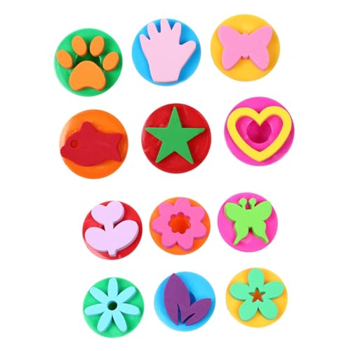 Supvox 2 Satz Graffiti Stamper Zeichentools Teilig DIY Stempel Roller mit Bunten Motiven aus Kunststoff und Eva Sicherer Malspaß für Mädchen und Jungen Fördert Zufällige Farbe von Supvox