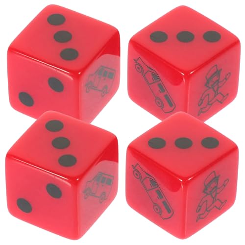 Supvox 2 Satz -Würfel Schwarz Würfel Würfelspielfamilie Brettspiel Würfel Würfelspiele große Spielwürfel Würfel für Partyspiel Würfel-Stütze Plastik rot von Supvox
