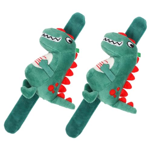 Supvox 2 Stck Plüsch Dinosaurier Schnapparmband Weiches Tier Slap Armband für Kuscheliges Armband mit Niedlichem Design Lustiges und für Jungen und Mädchen von Supvox