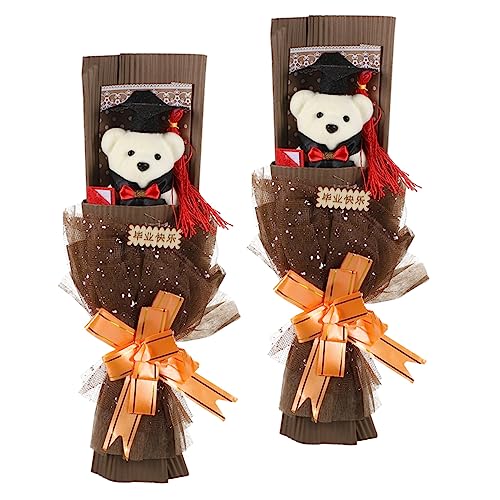 Supvox 2 Stck Teiliges Abschlussbär Bouquet Niedliche Cartoon Bär Puppe Langlebige Dekoration für Abschlussfeier Fotorequisit und Partyaccessoire für Kleine Schüler und Supvox 2 Stck Teiliges Abschlussbär Bouquet Niedliche Cartoon Bär Puppe Langlebige Dekoration für Abschlussfeier Fotorequisit und Partyaccessoire für Kleine Schüler und von Supvox