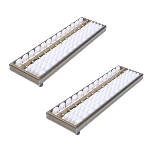 Supvox 2 Stück Aluminiumlegierung Abakus Tragbar mit Klärfunktion Pädagogisch Rechenhilfe zur Hand Auge koordination Schulbedarf Lernspielzeug von Supvox