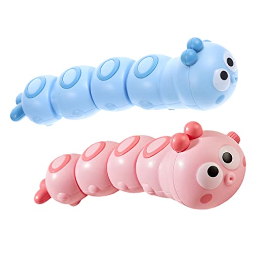 Supvox 2 Stück Aufziehspielzeug Wind Up Tierfigur Krabbelspielzeug Party Favor Kreativer Raupe mit Lustigem Design für Hand Auge Koordination und Interaktives von Supvox