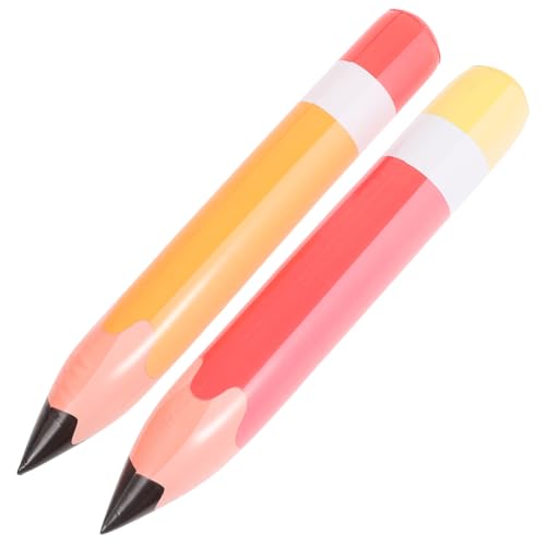 Supvox 2 Stück Buntstift Ballons für Klassenzimmerdekoration Rückkehr zur Schule Deko Kreative Foto Requisiten PVC Konstruktion für Langlebigen Spaß von Supvox