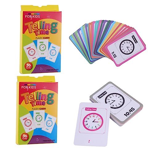 Supvox 2 Stück Digitale Uhr Uhren lesen pädagogisches Brettspiel sagende Zeitlehruhr Kinderspielzeug der ersten und zweiten Klasse Lernwerkzeug für Lernspiel Kupfer Karte von Supvox