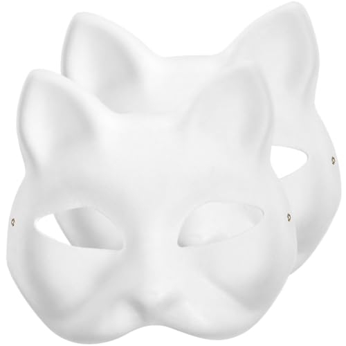 Supvox 2 Stück Diy Katzenmaske Weiße Papiermasken zum Bemalen Unbemalte Tiermasken für Kreatives Bastelset für Halloween und Feste Sicheres Material für Unendliche Supvox 2 Stück Diy Katzenmaske Weiße Papiermasken zum Bemalen Unbemalte Tiermasken für Kreatives Bastelset für Halloween und Feste Sicheres Material für Unendliche von Supvox