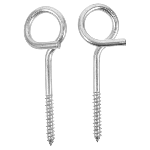 Supvox 2 Stück Edelstahl Schraubhaken für Holzdeckenbalken Starke Deckenhaken mit Hoher Tragfähigkeit Langlebige Ösen für Hängematten und Schaukelstühle Einfache Montage Robust und Supvox 2 Stück Edelstahl Schraubhaken für Holzdeckenbalken Starke Deckenhaken mit Hoher Tragfähigkeit Langlebige Ösen für Hängematten und Schaukelstühle Einfache Montage Robust und von Supvox