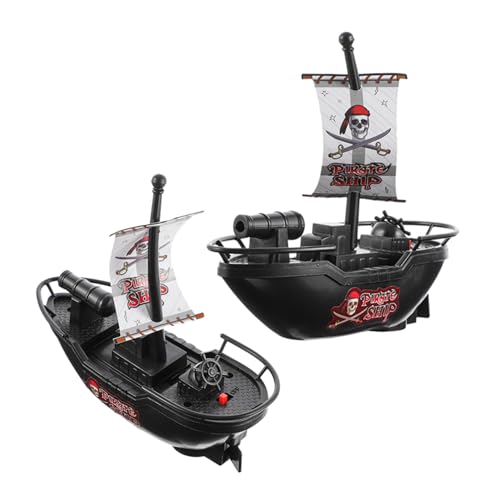 Supvox 2 Stück Elektrisches Piratenschiff Badespielzeug Wassersicheres für Badewanne Motorisiertes Wasserboot für Motorische und Fantasievolles zu Hause von Supvox
