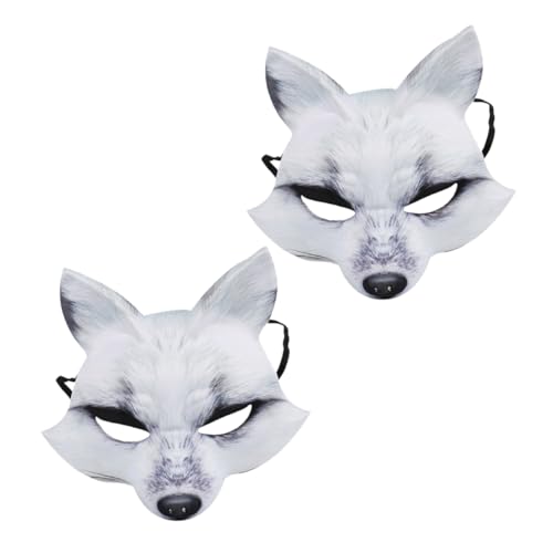 Supvox 2 Stück Eva Fox Halbgesichtsmaske Leichte Realistische Tiermaske für Halloween Cosplay Maskenball und Faschingsparty Komfortabel und Atmungsaktiv Kunststoffmaterial Supvox 2 Stück Eva Fox Halbgesichtsmaske Leichte Realistische Tiermaske für Halloween Cosplay Maskenball und Faschingsparty Komfortabel und Atmungsaktiv Kunststoffmaterial von Supvox