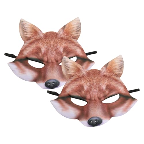 Supvox 2 Stück Eva Halbgesichts Fuchsmaske mit Verstellbarem Gummiband Realistische Halloween Tiermaske Fuchsähnliche Masquerade Kostüm Maske für Karneval Cosplay Party und Fotosession Supvox 2 Stück Eva Halbgesichts Fuchsmaske mit Verstellbarem Gummiband Realistische Halloween Tiermaske Fuchsähnliche Masquerade Kostüm Maske für Karneval Cosplay Party und Fotosession von Supvox