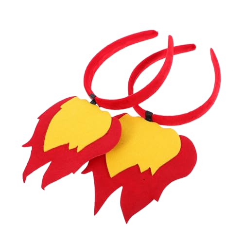 Supvox 2 Stück Feuer-haarband – Halloween-flammen-stirnband, Feuer-kopfbedeckung, Flammen-kostüm, Haarreifen, Karneval, Kopfschmuck, Party, Cosplay, Partyzubehör Für Frauen Und Kinder von Supvox