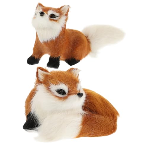 Supvox 2 Stück Fuchsfiguren Realistische Dekoration für Schreibtisch Niedliche Tierornamente Cartoon Wohnkultur Garten und Zuhause Supvox 2 Stück Fuchsfiguren Realistische Dekoration für Schreibtisch Niedliche Tierornamente Cartoon Wohnkultur Garten und Zuhause von Supvox