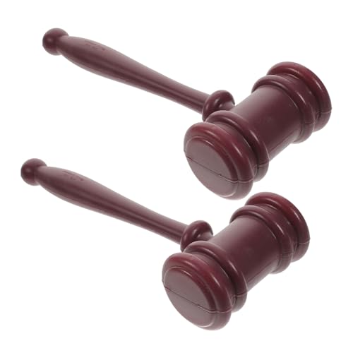 Supvox 2 Stück Gerichtshammer aus Leichtem Kunststoff Pädagogisches Lernspielzeug für Rollenspiele und Handmotoriktraining als Richterklöppel und Auktionshammer für Gerichtssaal und von Supvox