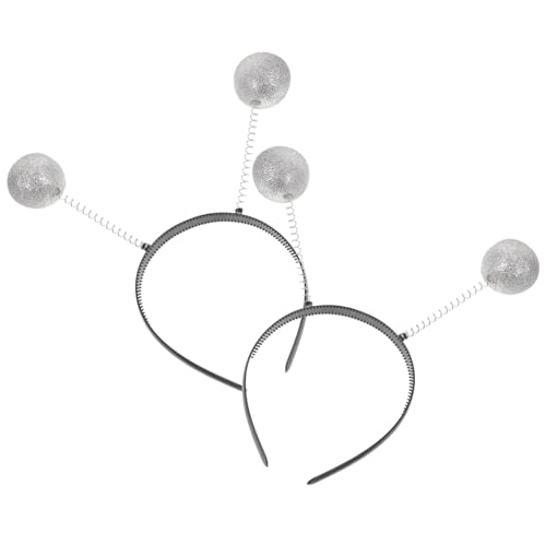 Supvox 2 Stück Glitzer Haarreifen mit Silbernen Runden Schaumstoffkugeln Leichter Kopfschmuck für Halloween Party Kostüm Flexibel und Bequem für Erwachsene Supvox 2 Stück Glitzer Haarreifen mit Silbernen Runden Schaumstoffkugeln Leichter Kopfschmuck für Halloween Party Kostüm Flexibel und Bequem für Erwachsene von Supvox