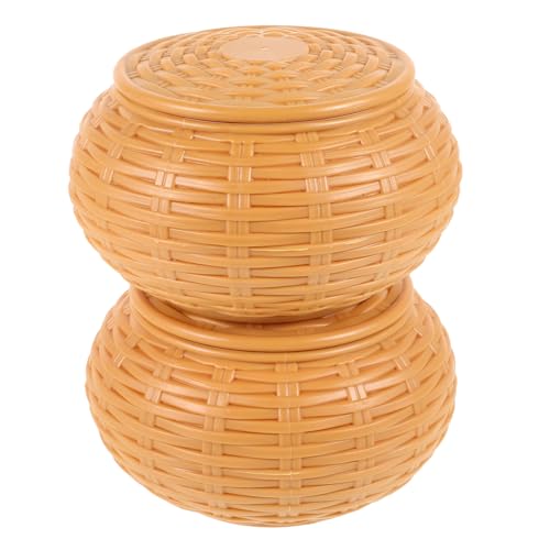 Supvox 2 Stück Go Box Brettspiel Aufbewahrungsschalen Brettspiel Zubehör Schachkoffer Schachbrett Und Koffer Schachbrettkoffer Runder Brettspielkoffer Khaki Harz von Supvox
