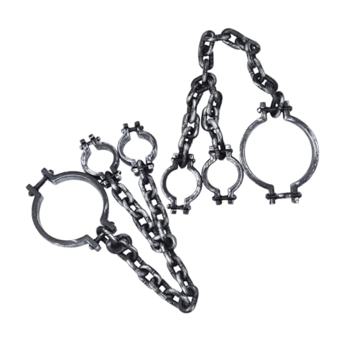 Supvox 2 Stück Halloween Plastik-handschellen und Ketten Deko Leichte Gruselige Gefängnis-requisiten für Kostüm und Party Wiederverwendbar und Vielseitig für Halloween-events und Cosplay von Supvox