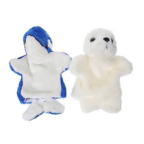 Supvox 2 Stück Handpuppe interaktives Puppen schoot Hand Puppet kinderga pupskissen Puppenhandschuhe tierisches Handspielzeug PP Baumwolle von Supvox