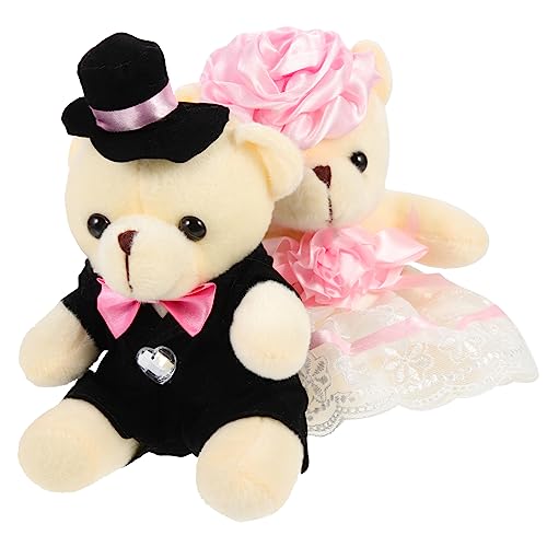 Supvox 2 Stück Hochzeitspuppe Bär Plüsch ausgestopft Hochzeitsbären Stofftiere Kuscheltier trägt Babyspielzeug für die Hochzeit Plüsch Stofftier Plüschtiere PP Baumwolle Rosa Supvox 2 Stück Hochzeitspuppe Bär Plüsch ausgestopft Hochzeitsbären Stofftiere Kuscheltier trägt Babyspielzeug für die Hochzeit Plüsch Stofftier Plüschtiere PP Baumwolle Rosa von Supvox
