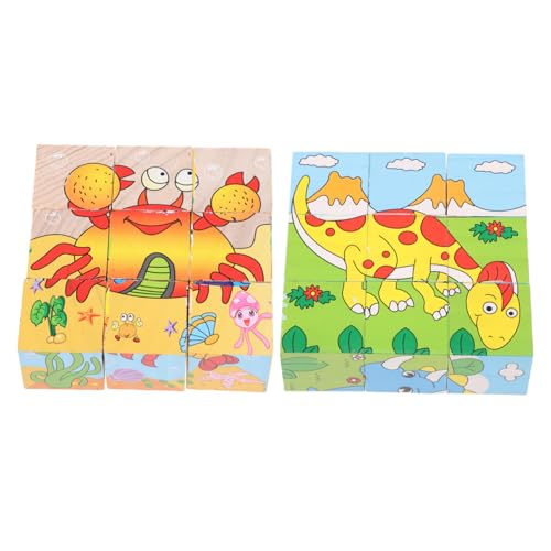 Supvox 2 Stück Holzpuzzle Tierpuzzle für Kleinkinder Lernspielzeug aus Holz und Dinosaurier Themen Kreativität und Problemlösungsfähigkeiten Supvox 2 Stück Holzpuzzle Tierpuzzle für Kleinkinder Lernspielzeug aus Holz und Dinosaurier Themen Kreativität und Problemlösungsfähigkeiten von Supvox