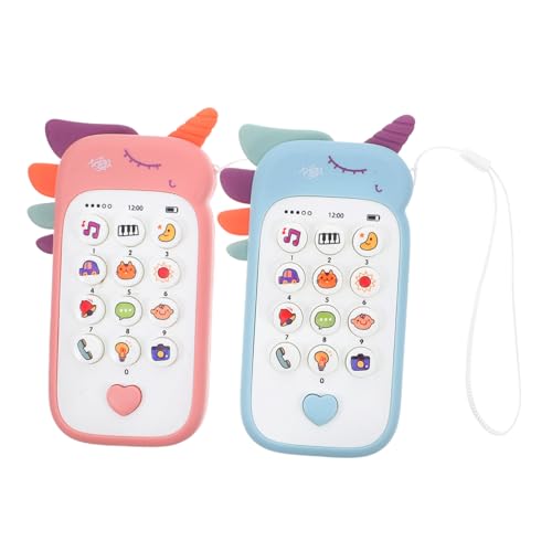 Supvox 2 Stück Interaktive Lernspielzeuge mit Musik und Lichtern Spaßige Teefingspielzeuge für Kleinkinder und Junge Mädchen Fördert Lernen und Entwicklung von Supvox