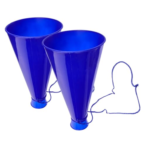 Supvox 2 Stück Jubelhupen Partyhupen Sporttreffen Trompeten Megaphon Cheerleading Megaphone Geräuschmacher Megaphon Bullhorn Megaphon Cheer Horn Blauer Kunststoff von Supvox