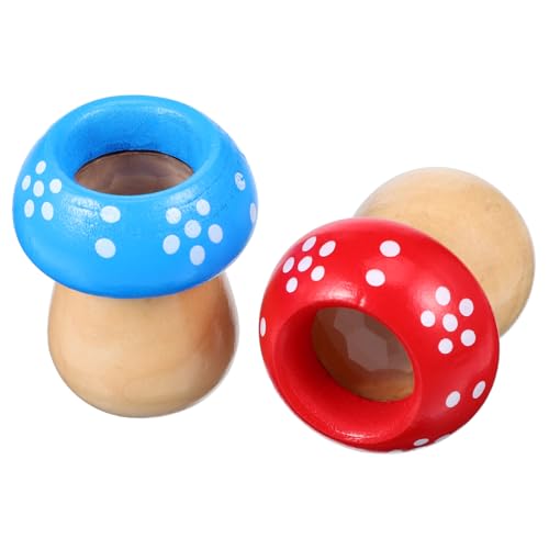 Supvox 2 Stück Kaleidoskop kleine Spielsachen Lustiges Kinderspielzeug für Partyartikel Party Playthings Pilz hölzern Zufällige Farbe von Supvox