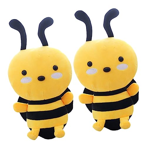 Supvox 2 Stück Kawaii Biene Plüschtier Kuschelige Plüschspielzeuge für Weiche und Atmungsaktive Bienenpuppe Niedliches für Wohnzimmer und Schlafzimmer von Supvox