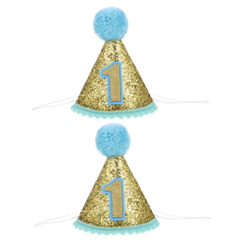 Supvox 2 Stück Kegelmütze Zum 1. Geburtstag Für Babys, Jungen, Bommel, Stirnband Zum 1. Geburtstag, Glitzer, Verstellbares Stirnband, Kegelmütze Für Partyzubehör Zu Hause Supvox 2 Stück Kegelmütze Zum 1. Geburtstag Für Babys, Jungen, Bommel, Stirnband Zum 1. Geburtstag, Glitzer, Verstellbares Stirnband, Kegelmütze Für Partyzubehör Zu Hause von Supvox