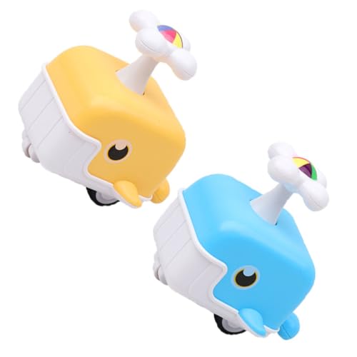 Supvox 2 Stück Kinderwal Auto Interaktives Pressspielzeug mit Trägheitsantrieb Bunte Cartoons für Jungen und Mädchen Lustiges Haushaltsfahrzeug für Kinderpartys und Zimmerdeko von Supvox