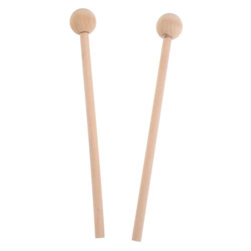 Supvox 2 Stück Kindgerechte Holz Xylophon Schlägel Percussion Sticks mit Rundkopf für Kindergarten Musikunterricht Frühe Musikerziehung Sicher ohne Scharfe Kanten Robustes Holz von Supvox